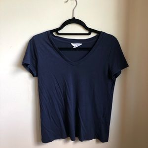Basic Navy V-Neck Tee